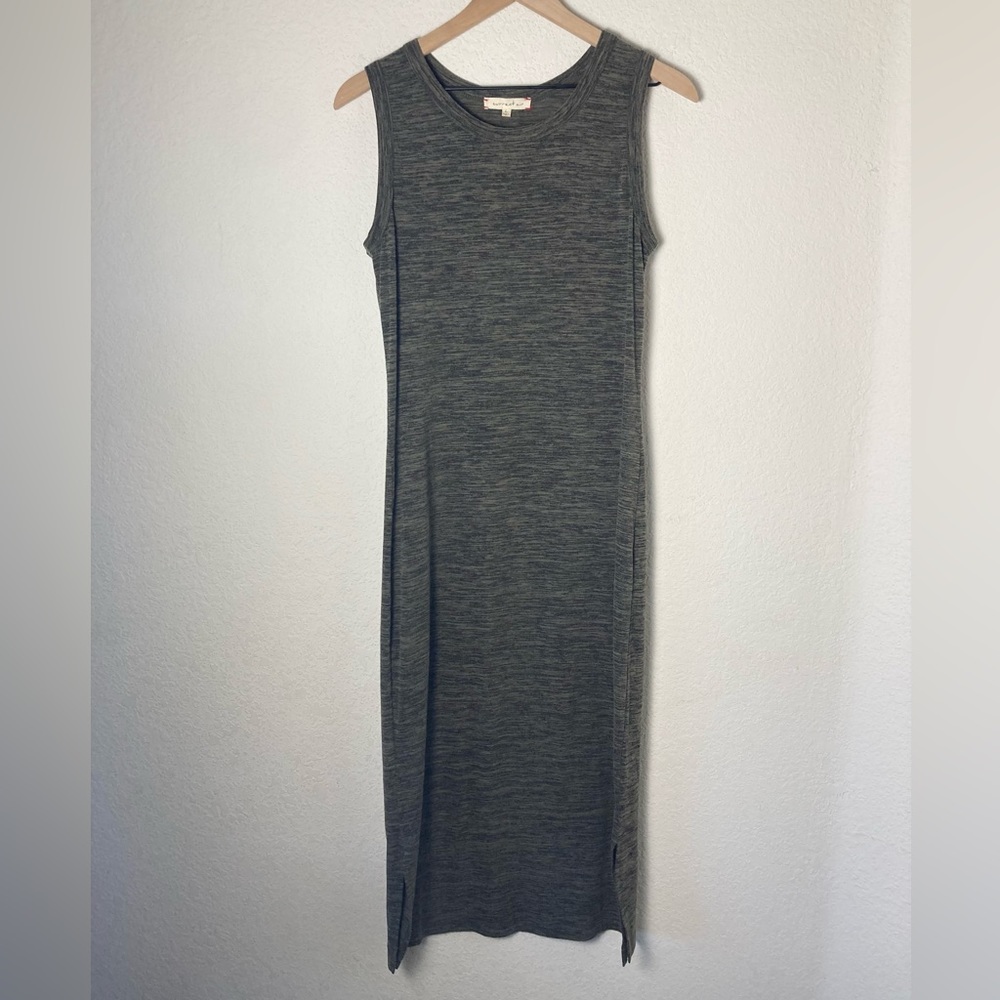 Current Air Gray Sleeveless Cotton / Modal Blend Maxi Dress Scoop Neck